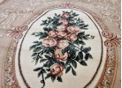 Тъкан персийски килим Blue stones 5261_beige елипса